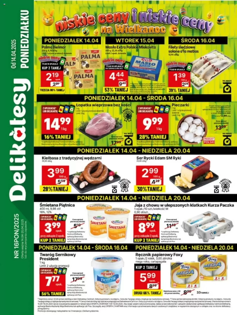Gazetka Delikatesy Centrum od 14.04.2025 💰 Oszczędzaj Więcej!