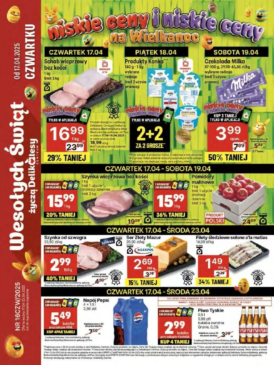 Gazetka Delikatesy Centrum od 17.04.2025 💰 Oszczędzaj Więcej!