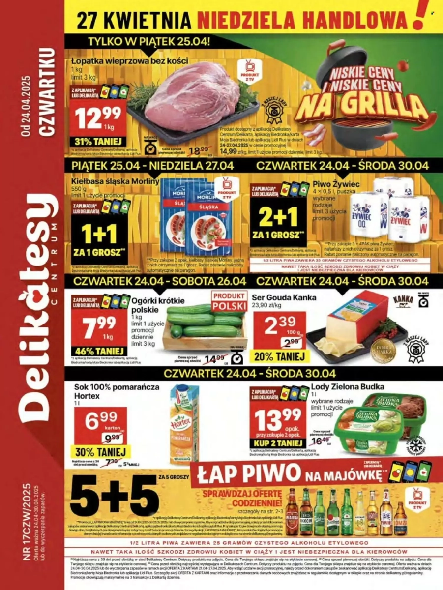 Gazetka Delikatesy Centrum od 24.04.2025 💰 Oszczędzaj Więcej!