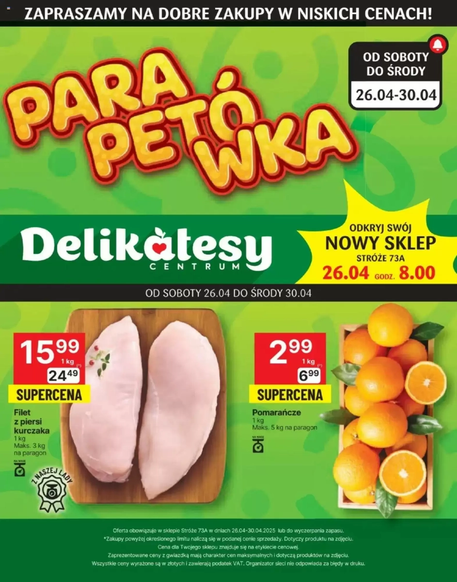 Gazetka Delikatesy Centrum od 26.04.2025 💰 Oszczędzaj Więcej!