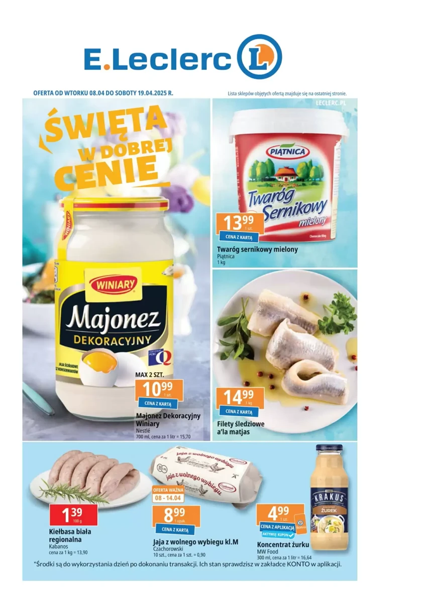 Gazetka E Leclerc od 08.04.2025 💰 Oszczędzaj Więcej!