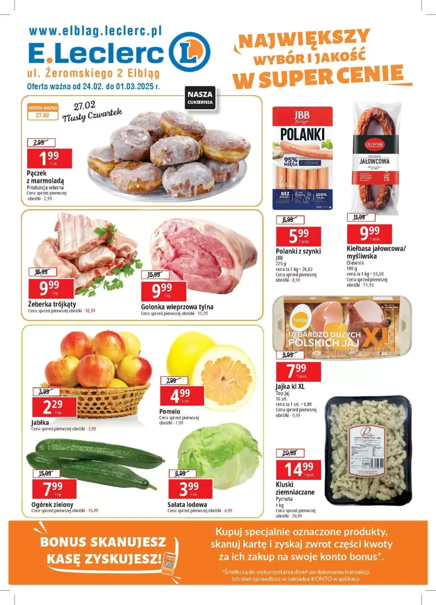 Gazetka E Leclerc od 24.02.2025 💰 Oszczędzaj Więcej!