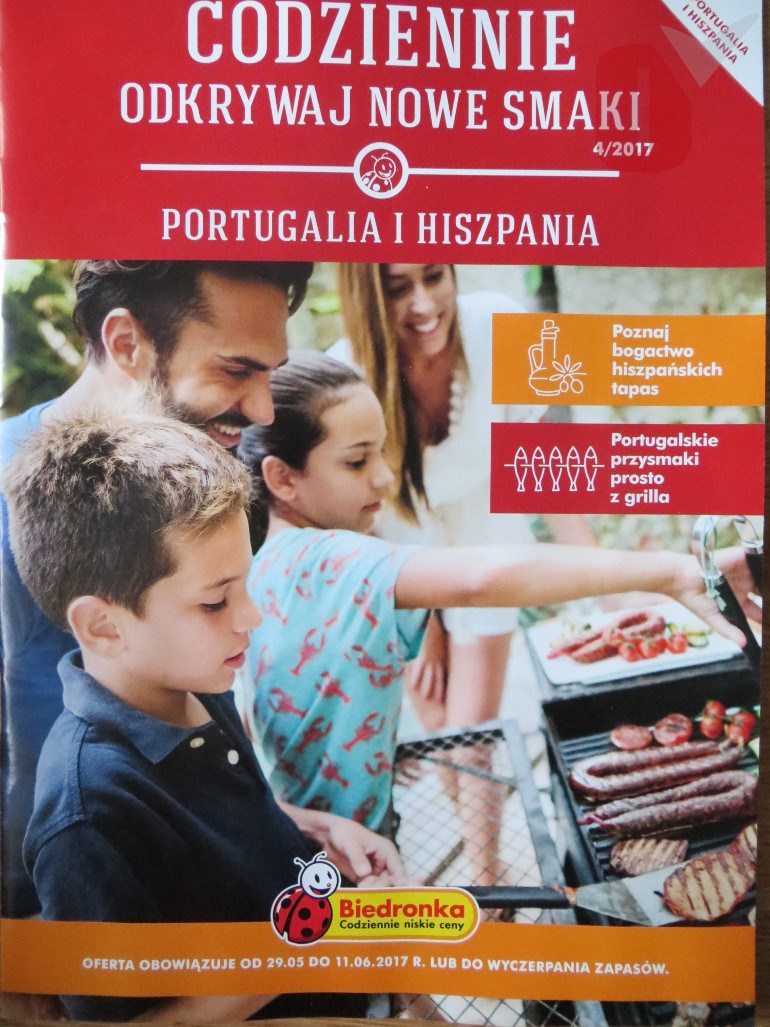 Biedronka gazetka – Odkrywaj nowe smaki. Portugalia i Hiszpania, od 29.05.2017 do 11.06.2017